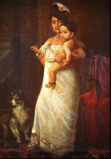 Raja Ravi Varma The Lady in the picture is Mahaprabha Thampuratti of Mavelikara, Germany oil painting art